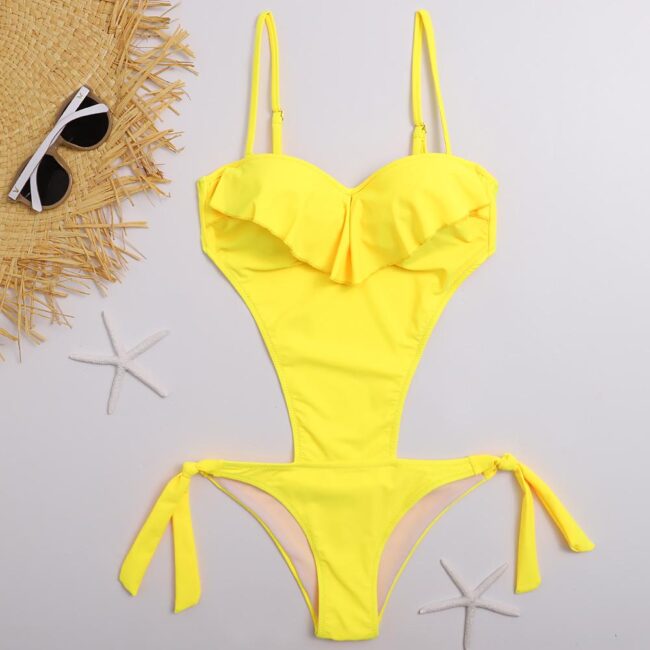 1680156361 OneShoulderPushUpOnePieceSwimsuit yellow 3 718c2325 1933 4ded 89b5 539f95147a38