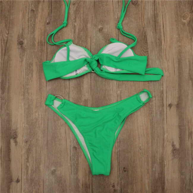 1680164841 Sexy Push Up Bikinis For Women Swimsuit Beach Swimming Iron Ring Halter Bandage Paded Bathing Suit ffd864b2 d783 4b13 83c7 77fd133d048c